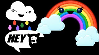 Hey Bear Sensory  Rainbow Summertime  High Contrast Animation with Fun Music [upl. by Enaed327]