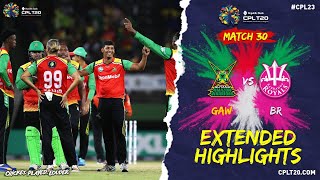 Extended Highlights  Guyana Amazon Warriors vs Barbados Royals  CPL 2023 [upl. by Nidak]