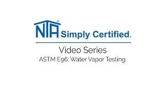 ASTM E96 Water Vapor Testing Video [upl. by Ainirtak982]