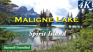 Maligne Lake Spirit Island Cruise Jasper National Park Rocky Mountains  Alberta Canada 4K [upl. by Cal205]