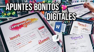 APUNTES BONITOS DIGITALES EN WORD  IPAD PRO  DanielaGmr â™Ą [upl. by Vasileior]