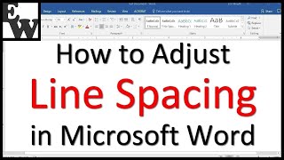 How to Adjust Line Spacing in Microsoft Word [upl. by Herbie808]