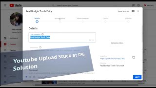 Youtube Upload Stuck at 0 QUICK FIXES Solutions Tutorial [upl. by Chaim951]