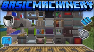 Basic Machinery Full Tutorial Minecraft PE MCPE Bedrock Edition Addon [upl. by Stephenie]