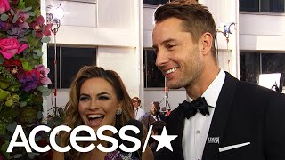 Justin Hartley amp Chrishell Stause Gush About Walking The Globes Carpet As Newlyweds  Access [upl. by Ion744]