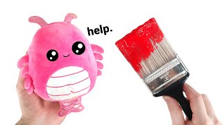 Painting Mystery SQUISHMALLOWS [upl. by Ynnavoig]