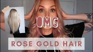 ROSE GOLD HAIR AT HOME  Moroccanoil Color Depositing Mask [upl. by Blader809]