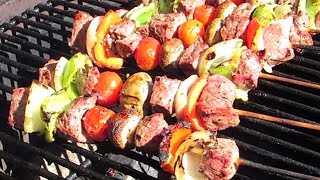 Kebabs  Grilled Marinated Steak Kebabs [upl. by Niaz]